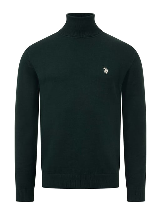 U.S. POLO ASSN. men’s turtleneck jumper – 100% cotton with embroidered logo - Image 1
