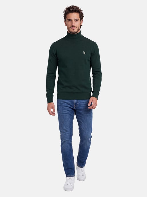 U.S. POLO ASSN. men’s turtleneck jumper – 100% cotton with embroidered logo - Image 4