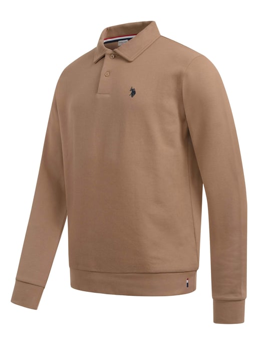 U.S. POLO ASSN. USEthaan men’s long sleeve sweat polo – button placket & embroidered logo - Image 2