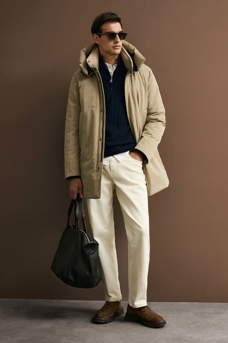 LUFIAN Herr Parkas med Huva och Gåsdun - Image 1