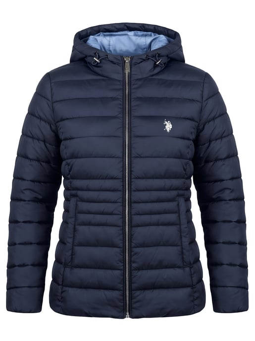 U.S. POLO ASSN. women’s quilted jacket – lightweight with hood - Image 1