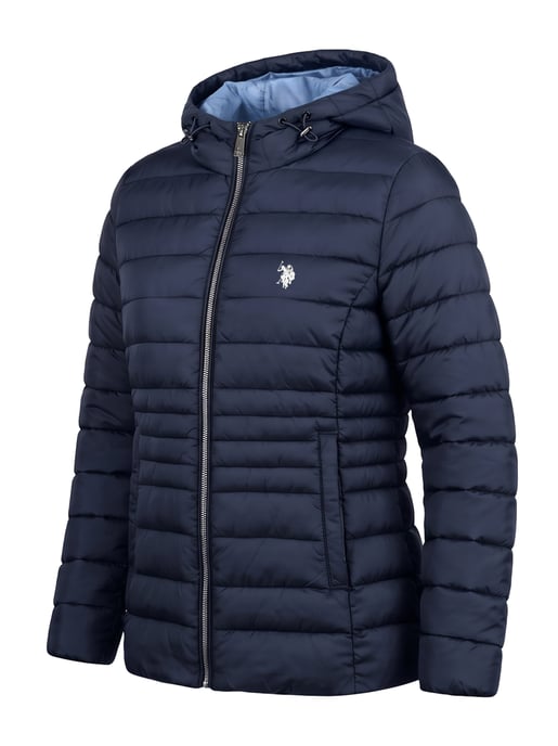 U.S. POLO ASSN. women’s quilted jacket – lightweight with hood - Image 2