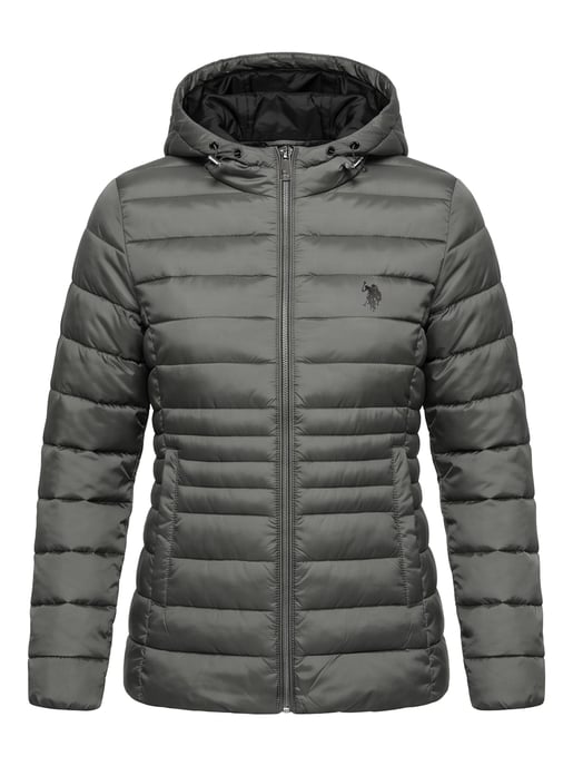 U.S. POLO ASSN. women’s quilted jacket – lightweight with hood - Image 1