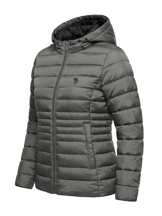 U.S. POLO ASSN. women’s quilted jacket – lightweight with hood - Image 2