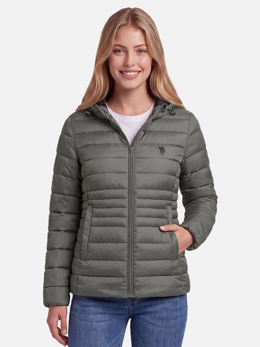 U.S. POLO ASSN. women’s quilted jacket – lightweight with hood - Image 5