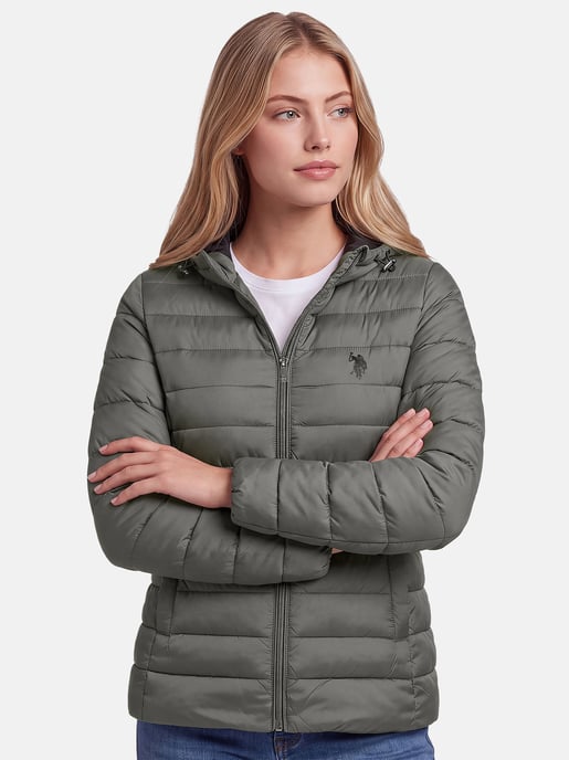 U.S. POLO ASSN. women’s quilted jacket – lightweight with hood - Image 6