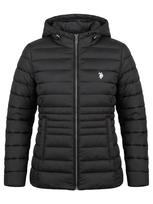 U.S. POLO ASSN. women’s quilted jacket – lightweight with hood - Image 1