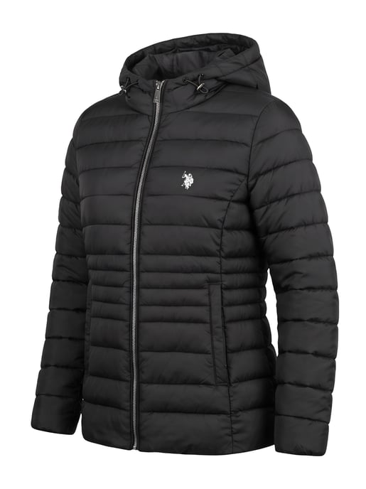 U.S. POLO ASSN. women’s quilted jacket – lightweight with hood - Image 2