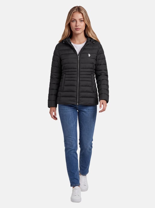 U.S. POLO ASSN. women’s quilted jacket – lightweight with hood - Image 4