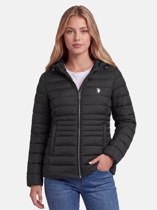 U.S. POLO ASSN. women’s quilted jacket – lightweight with hood - Image 5