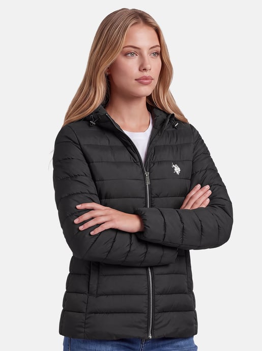 U.S. POLO ASSN. women’s quilted jacket – lightweight with hood - Image 6