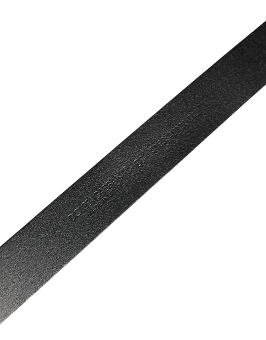 Dolce & Gabbana Heren Zwarte Klassieke Leren Riem met Logo Gesp - Image 5