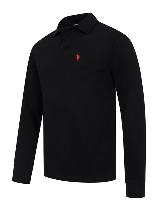 U.S. POLO ASSN. men’s long sleeve polo shirt – 100% cotton with embroidered logo - Image 2
