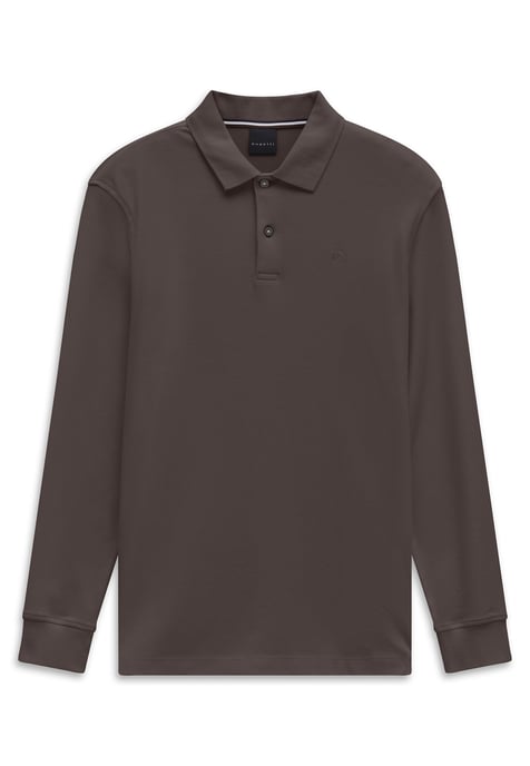 Bugatti Herren Polo-shirt van katoen met lange mouwen - Image 1