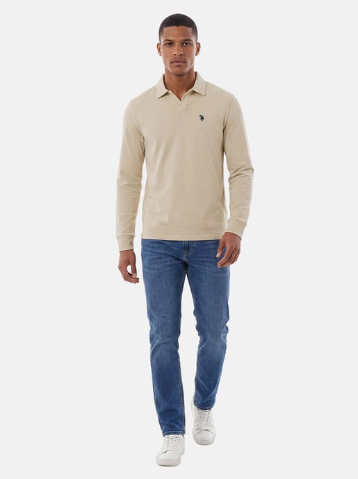 U.S. POLO ASSN. men’s long sleeve polo shirt – 100% cotton with embroidered logo - Image 4