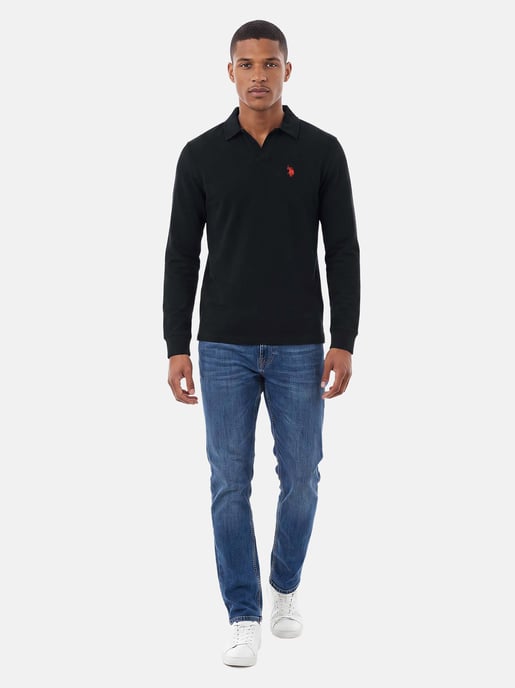 U.S. POLO ASSN. men’s long sleeve polo shirt – 100% cotton with embroidered logo - Image 4