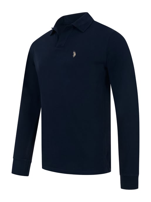 U.S. POLO ASSN. men’s long sleeve polo shirt – 100% cotton with embroidered logo - Image 2