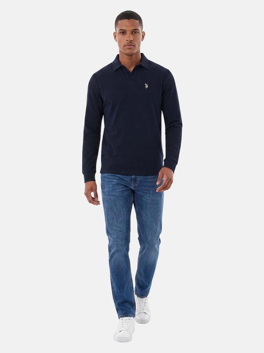 U.S. POLO ASSN. men’s long sleeve polo shirt – 100% cotton with embroidered logo - Image 4