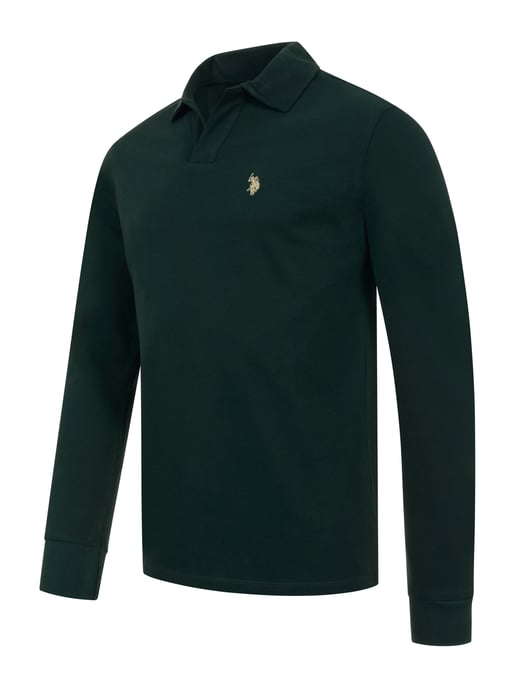 U.S. POLO ASSN. men’s long sleeve polo shirt – 100% cotton with embroidered logo - Image 2