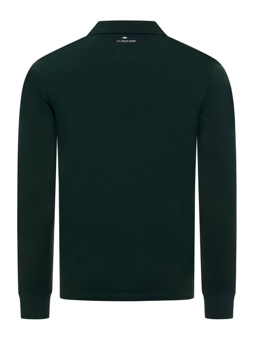 U.S. POLO ASSN. men’s long sleeve polo shirt – 100% cotton with embroidered logo - Image 3