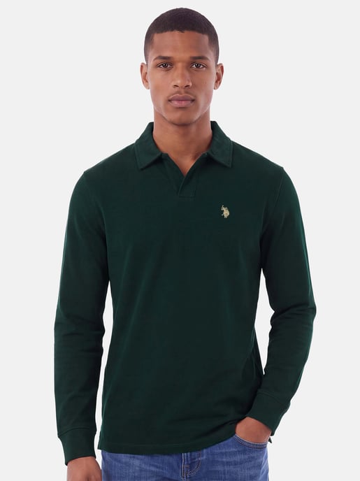 U.S. POLO ASSN. men’s long sleeve polo shirt – 100% cotton with embroidered logo - Image 5