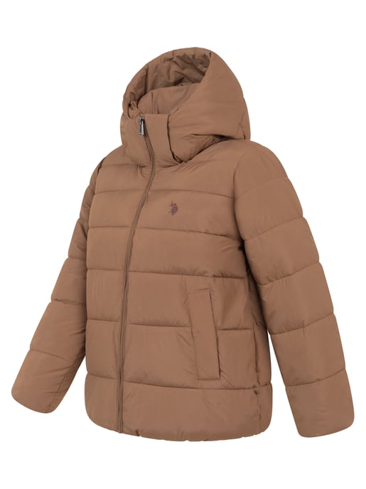 U.S. POLO ASSN. women’s quilted winter jacket – lined hood & high collar - Image 2