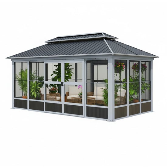 Sojag Olan paviljoen met zijwanden incl. muggennet 5x3 m - - Image 1