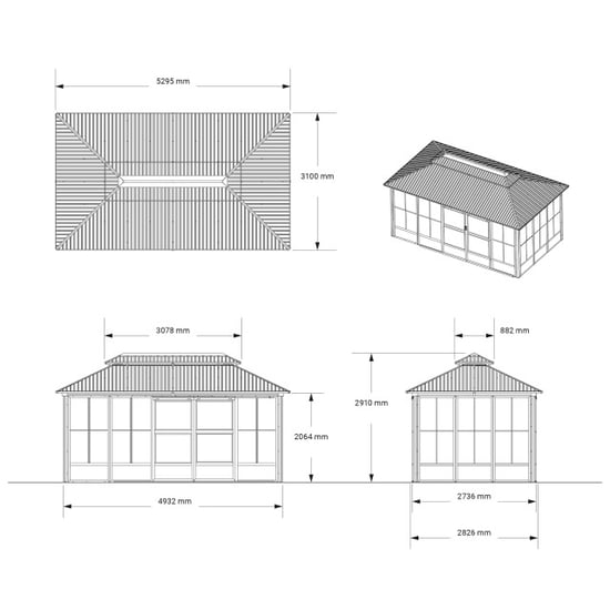 Sojag Olan paviljoen met zijwanden incl. muggennet 5x3 m - - Image 4