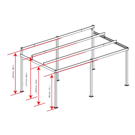 Sojag St.barth aluminium terrasoverkapping 363x483x240 cm- - Image 5