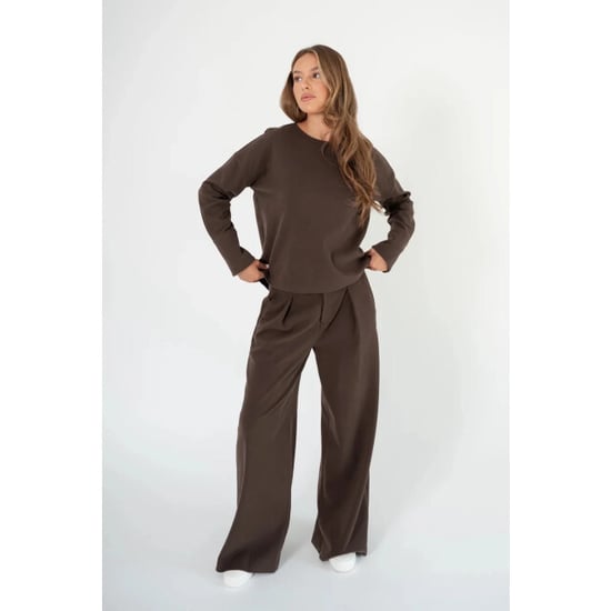 Corel Amsterdam ella pants wide milano brush flannel 1009-3353 20 brown - Image 2