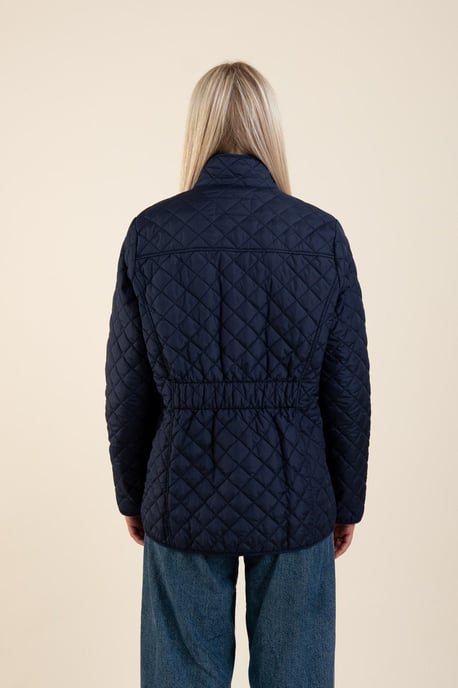 Blue Water Resistant Mini Diamond Quilted Jacket - Image 2