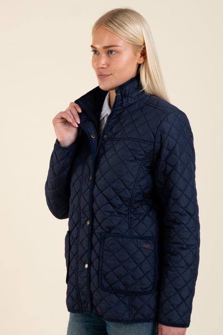 Blue Water Resistant Mini Diamond Quilted Jacket - Image 3