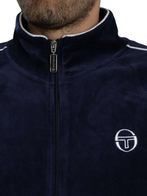 SERGIO TACCHINI TASSO VELOUR TRACK TOP MARITIME BLUE/WHITE - Image 5