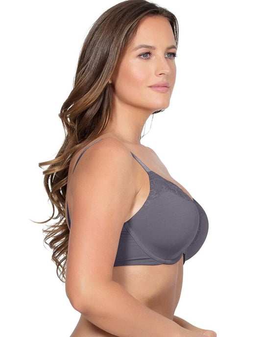 Parfait Tess T Shirt Bra - Charcoal - Image 2
