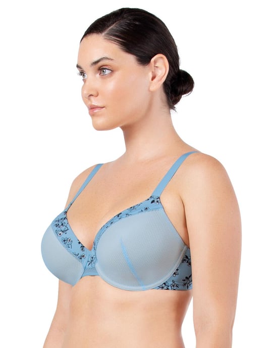 Parfait Ivy Plunge Bra - Dream Blue/Floral Print - Image 3