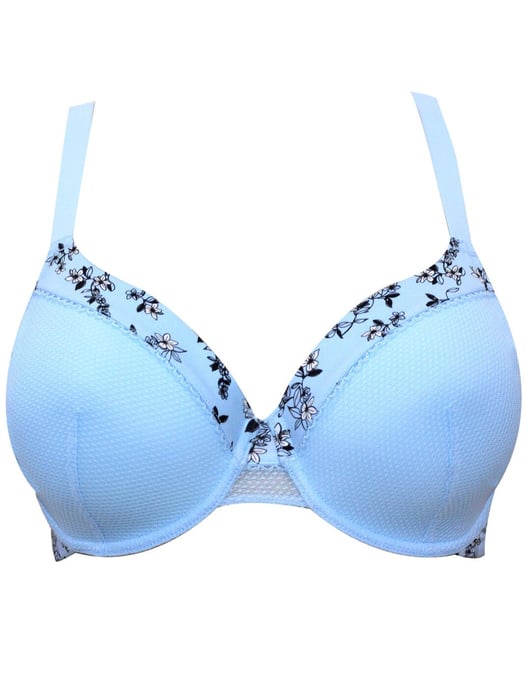 Parfait Ivy Plunge Bra - Dream Blue/Floral Print - Image 4
