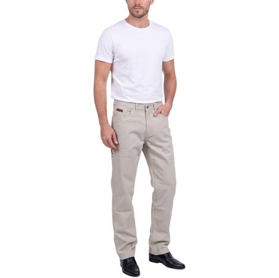 FARAH CLASSIC FABS5029 Mens Trousers Flat Front Straight Khaki 363 Cotton Twill - Image 1
