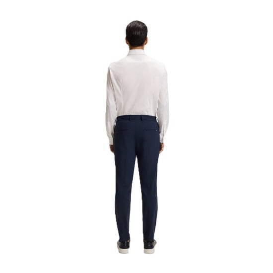 Men's Boss Point Collar Long Sleeve Regular Fit Oxford Shirt in White - Image 2