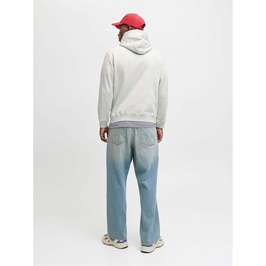 Men's Jack and Jones Hoodie in White Melange - Image 3