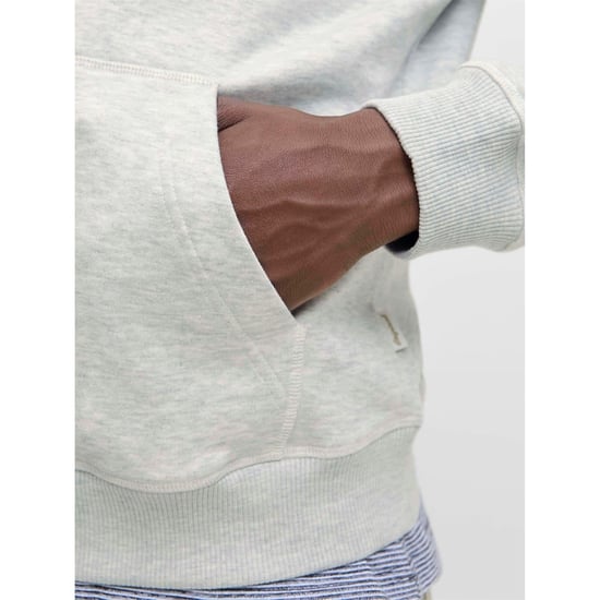 Men's Jack and Jones Hoodie in White Melange - Image 4