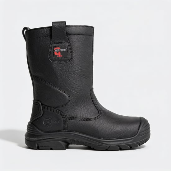 Grafters M922a Mens Fur Lined Rigger Safety Boots Black - Image 1