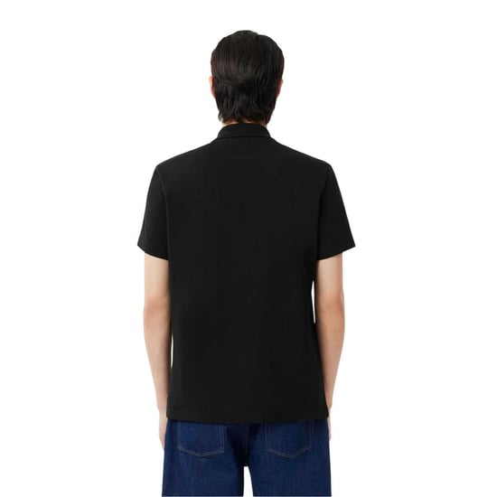 Lacoste Herenpolo met logo op de borst, reguliere pasvorm (Zwart) - Image 3