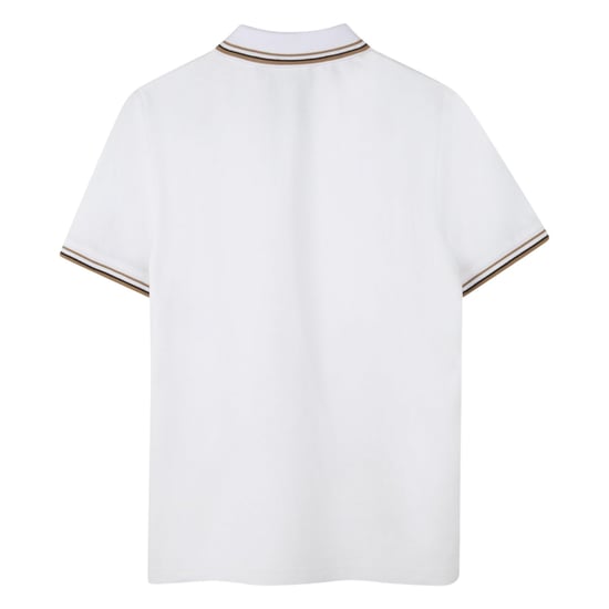 Boss Childrens/Kids Tonal Logo Polo Shirt (White) - Image 2