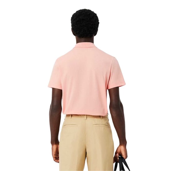 Lacoste Herenpolo met logo op de borst, reguliere pasvorm (Roze) - Image 3