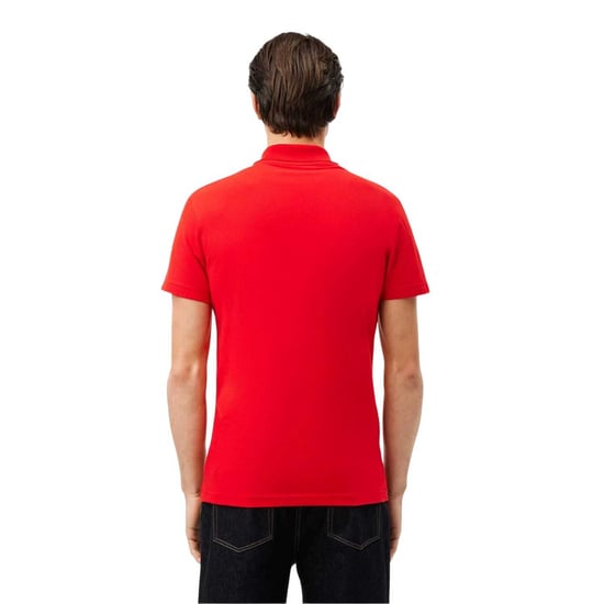 Lacoste Herenpolo met logo op de borst, reguliere pasvorm (Rood) - Image 3