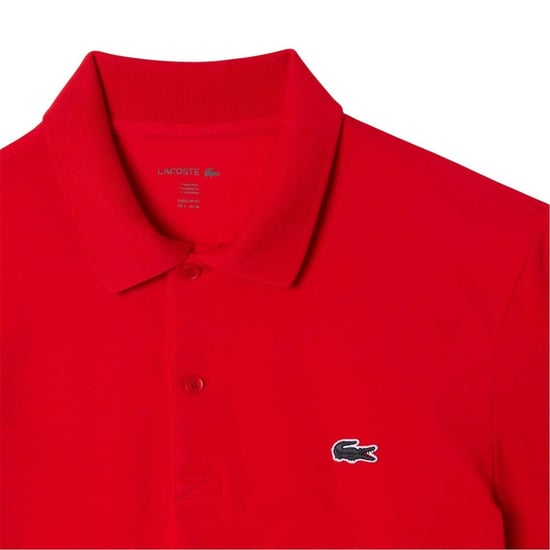 Lacoste Herenpolo met logo op de borst, reguliere pasvorm (Rood) - Image 4