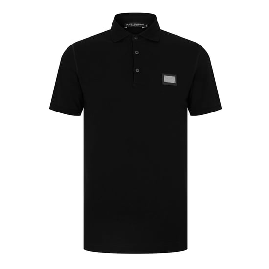 Herr Dolce And Gabbana Bomull Piqué Pikétröja i Svart - Image 5