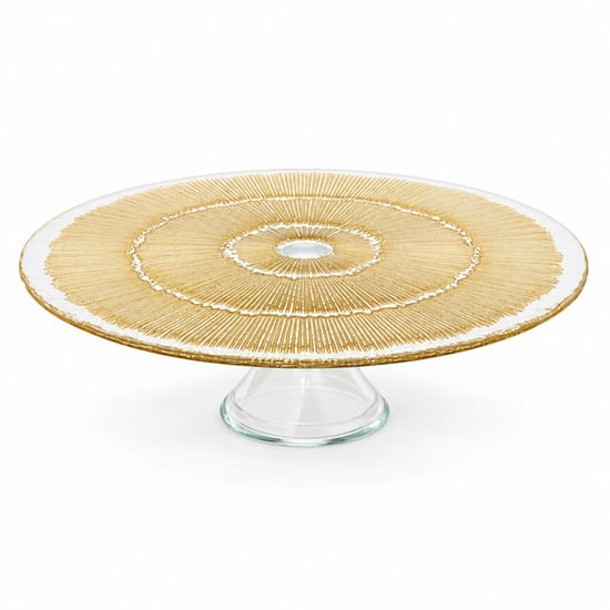 Casa di Elturo Taartplateau aurelia op voet – glazen taartschaal – – Ø 33 x h. 10,3 cm - Image 1