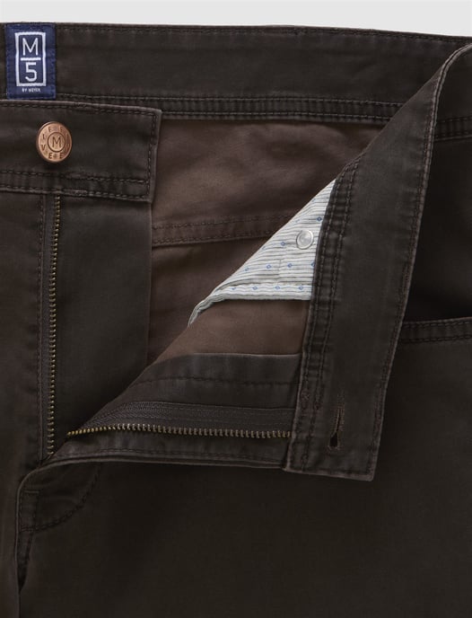 Broek Meyer 5-pocket model bruin normale fit - Image 4