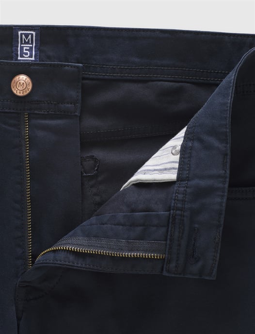 Broek Meyer donkerblauw 5-pocket model - Image 4